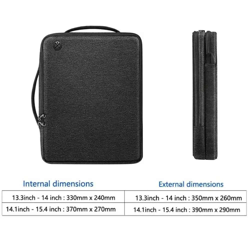 Universal 13.3-15.4 inch Laptop Shoulder Bag Large Capacity Shockproof Tablet Sleeve Portable Handle Carrying Case