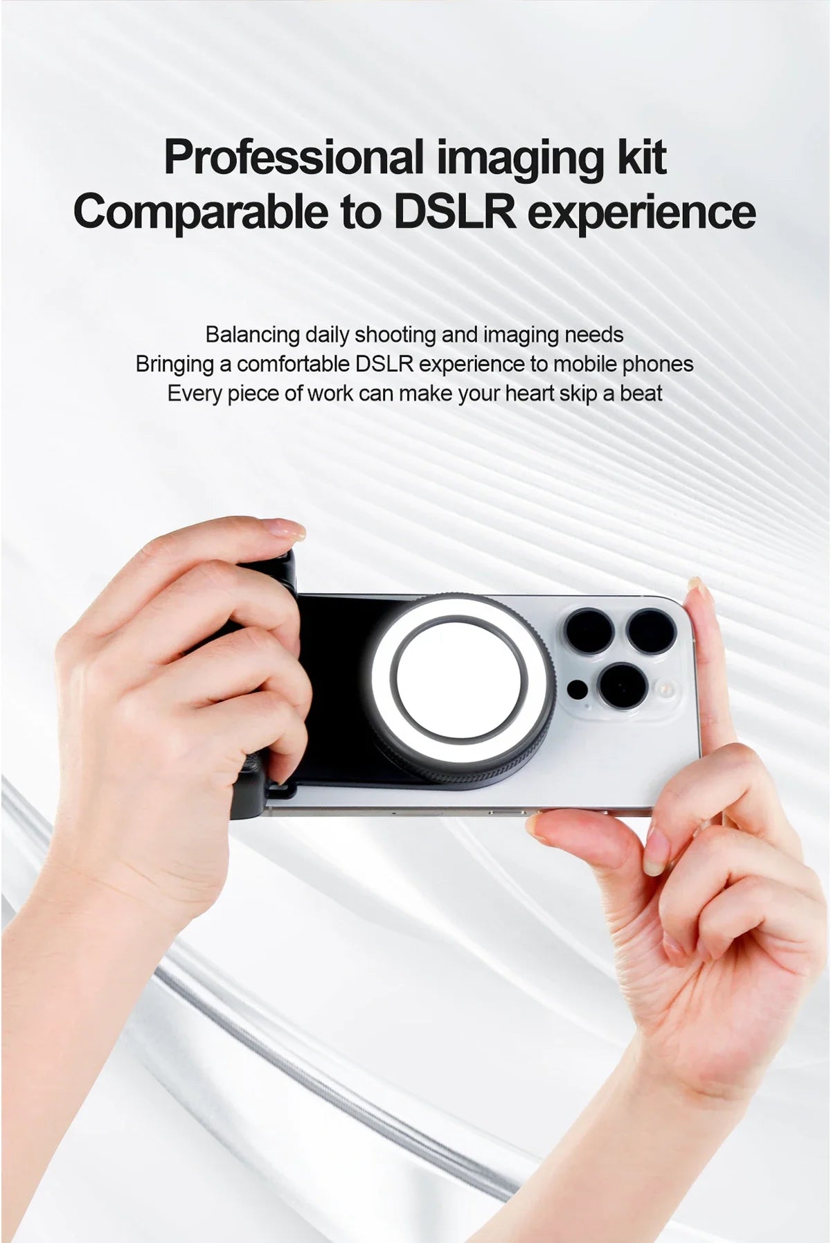 2026 MagSafe Smartphone Camera Shutter Grip Bluetooth Selfie Handle Camera Photo Stabilizer with Fill Light for Iphone Android