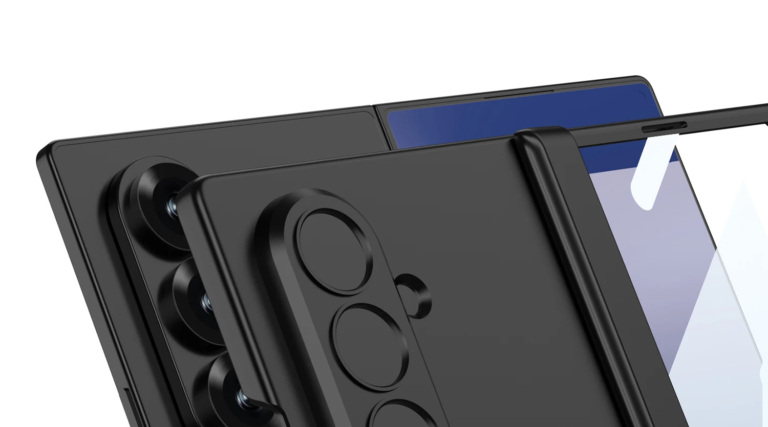 Magsafe Rotating Bracket Case For Samsung Galaxy Z Fold 7 Skin-feel Matte With Glass Film ZFold7 Magnetic Hinge Protective Cover