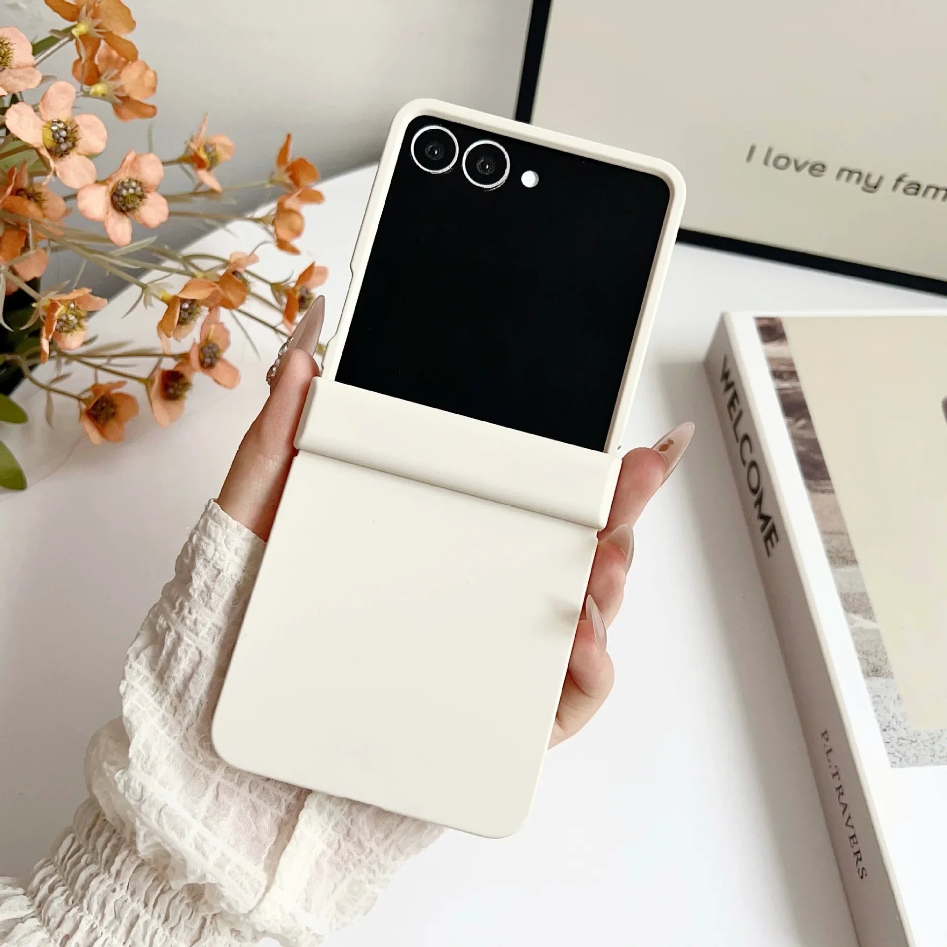 Dopamine Candy Color Matte Phone Case for Samsung Galaxy Z Flip 7 FE 6 5 Flip 4 3 5G Hinge Protective Hard Back Cover
