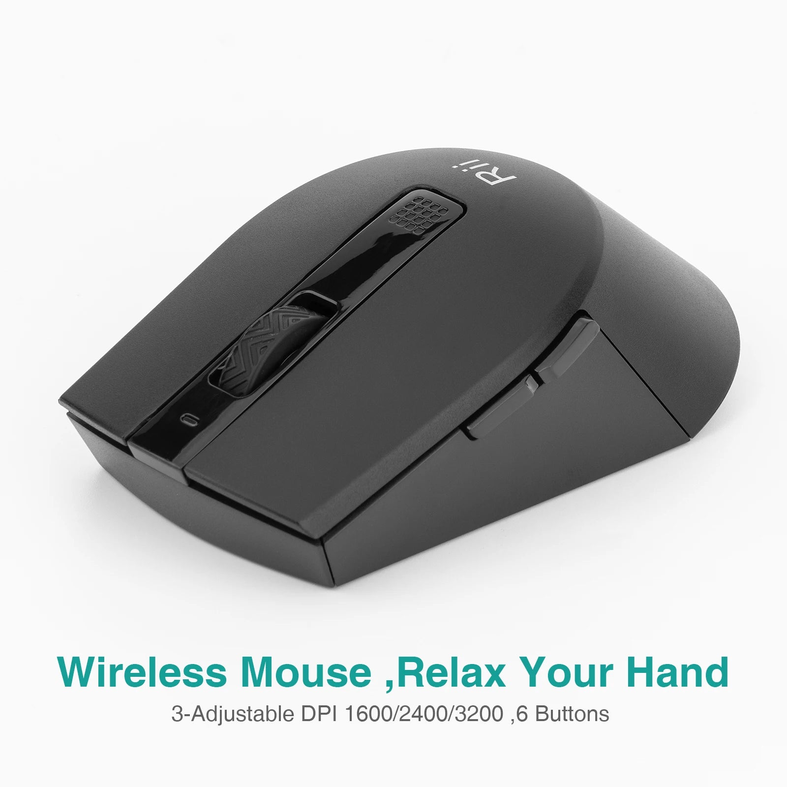 Rii RKM709 2.4G Wireless RU/US Keyboard & Mouse Combo Multimedia Office Keyboard for PC Laptop Desktop