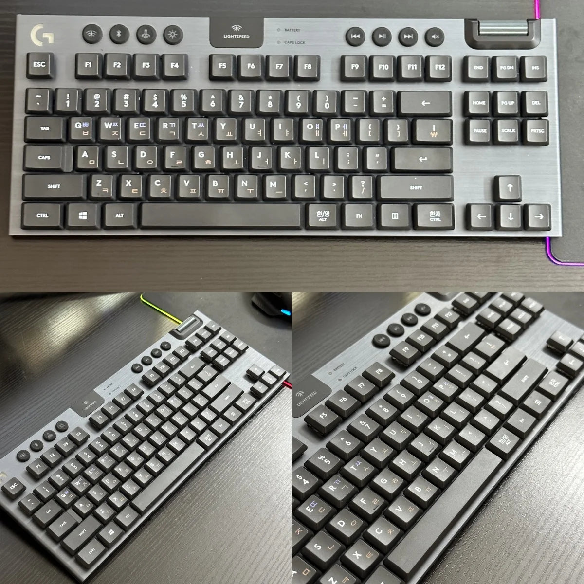 Korean Language Keycaps,PBT/PC Custom Keycap Set,Suitable for Logitech G915 G813 G815 G913 TKL RGB Mechanical Gaming Keyboard.