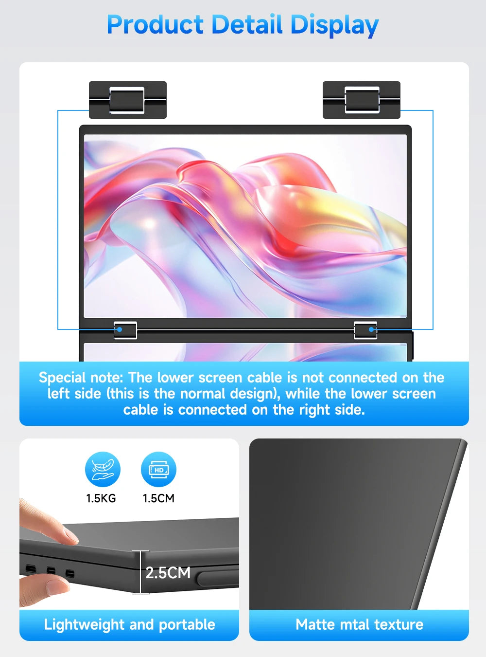 Triple Laptop Screen Extender 15.6