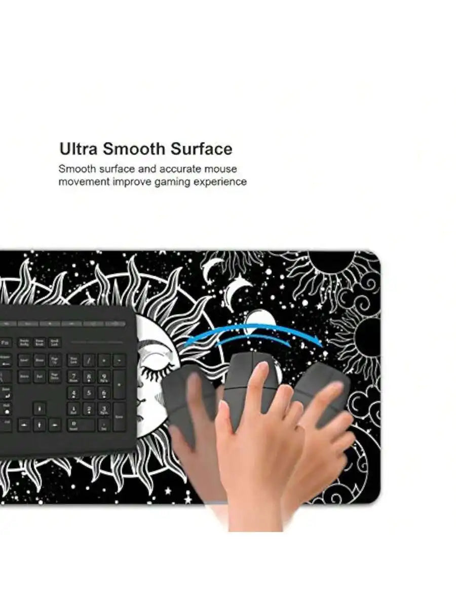 Oversized Gaming Mouse Pad XL Desk Pad With Stitched Edges Non-Slip Rubber Base 80x30cm