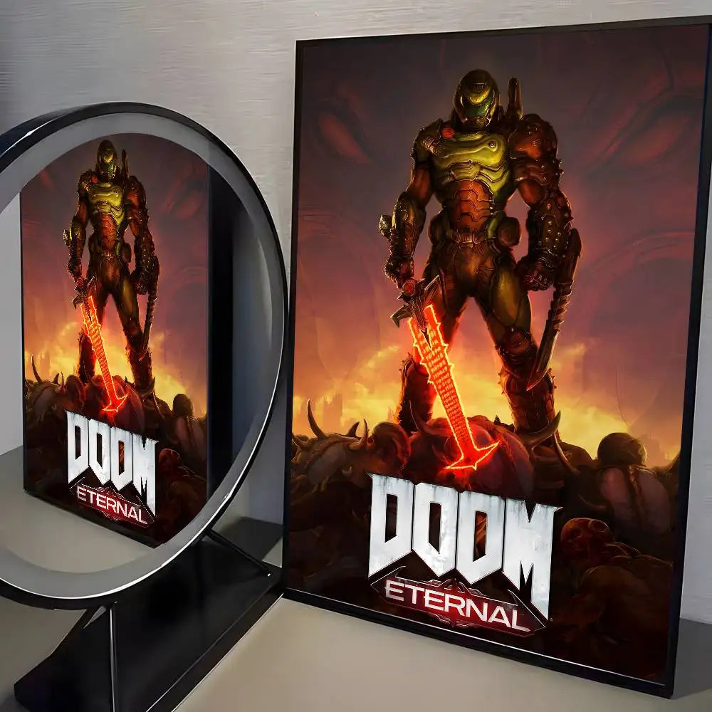 Cool Movie D-Doom Poster Art HD Canvas Advanced Aesthetic Printing Paper Wall Art for Living Room Home Decor