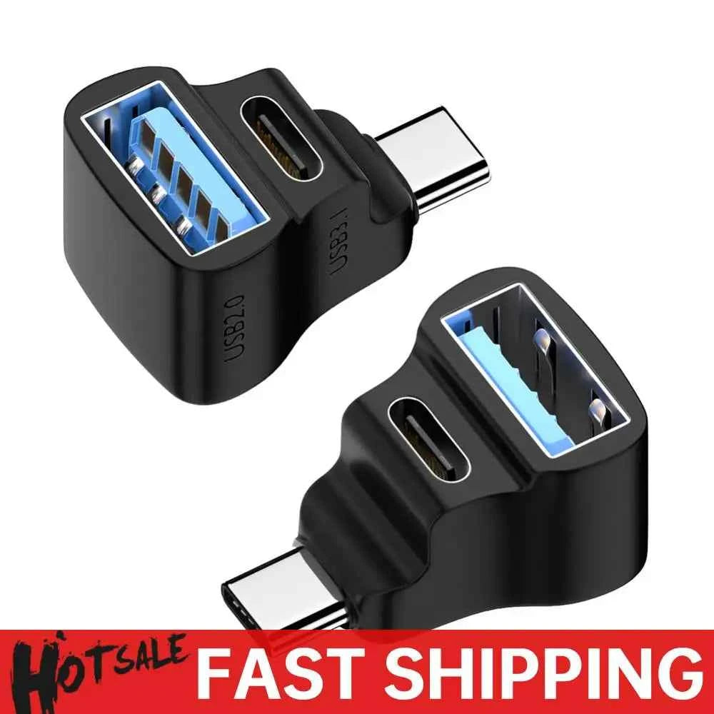 1 To 2 USB-C To USB-C USB-A Adapter 100W USB-C Male To USB-C USB-A Female Adapter 20Gbps 8K 60HZ U-shaped for  STEAM DECK/Switch