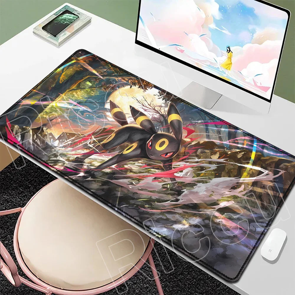P-Pokemons Sylveon Eevee Mousepad Mouse Pad Large Gamer XXL Pc Keyboard Desk Mouse Mat Carpet Rubber Tapis Souris Gaming Notbook