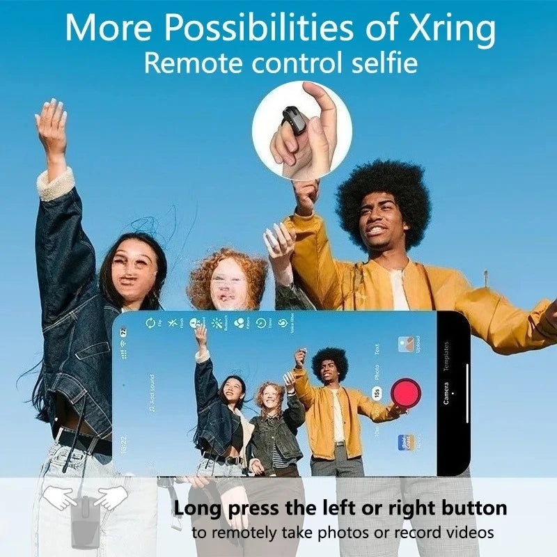 Ring Mouse Rechargeable Mini Light Weight Bluetooth 2.4g Dual-Mode Wide Compatible Remote Control Selfie Scan Short Video Speech