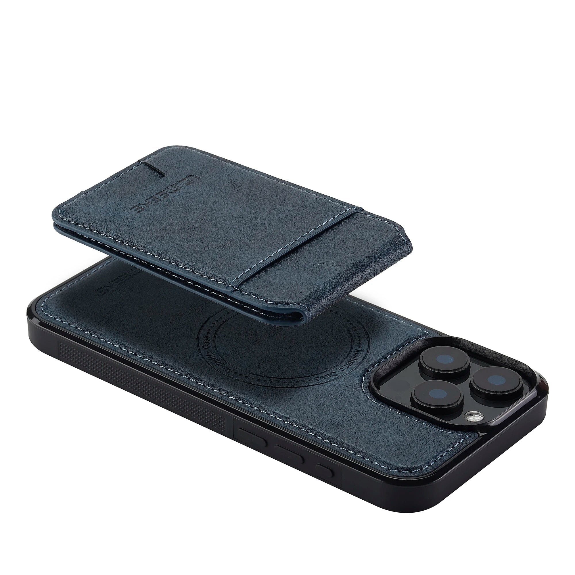 2 in 1 Detachable Leather iPhone Case with Card Pocket - Magnetic Cover for iPhone 17 pro Max 17 Air 15 14 13 12 11 pro Max
