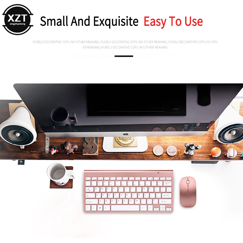 2.4G Wireless Keyboard and Mouse Protable Mini Keyboard Mouse Combo Set For Notebook Laptop Mac Desktop PC Computer Smart TV PS4
