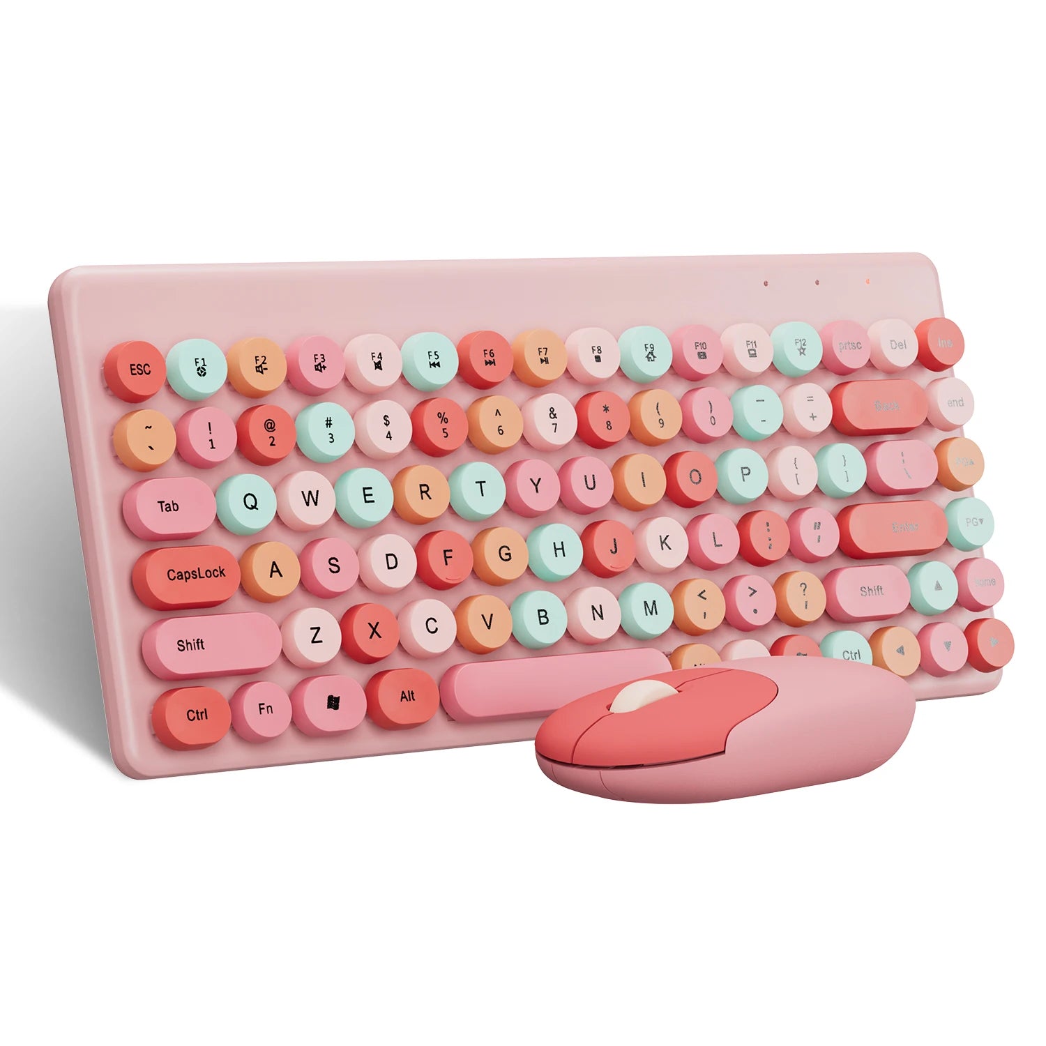 Wireless Mini Pink Keyboard Mouse Combo, 2.4G Portable Silent for PC Laptop Tablet iOS Android Windows, Hot Sale
