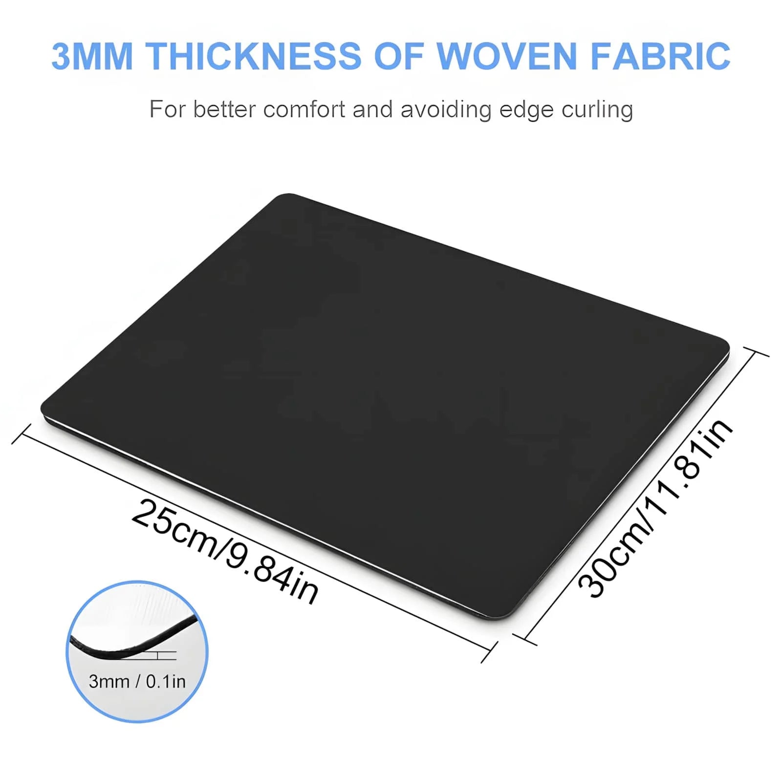 Ultra Smooth Fabric Gaming Mousepad XXL Black Desk Mat For Computer