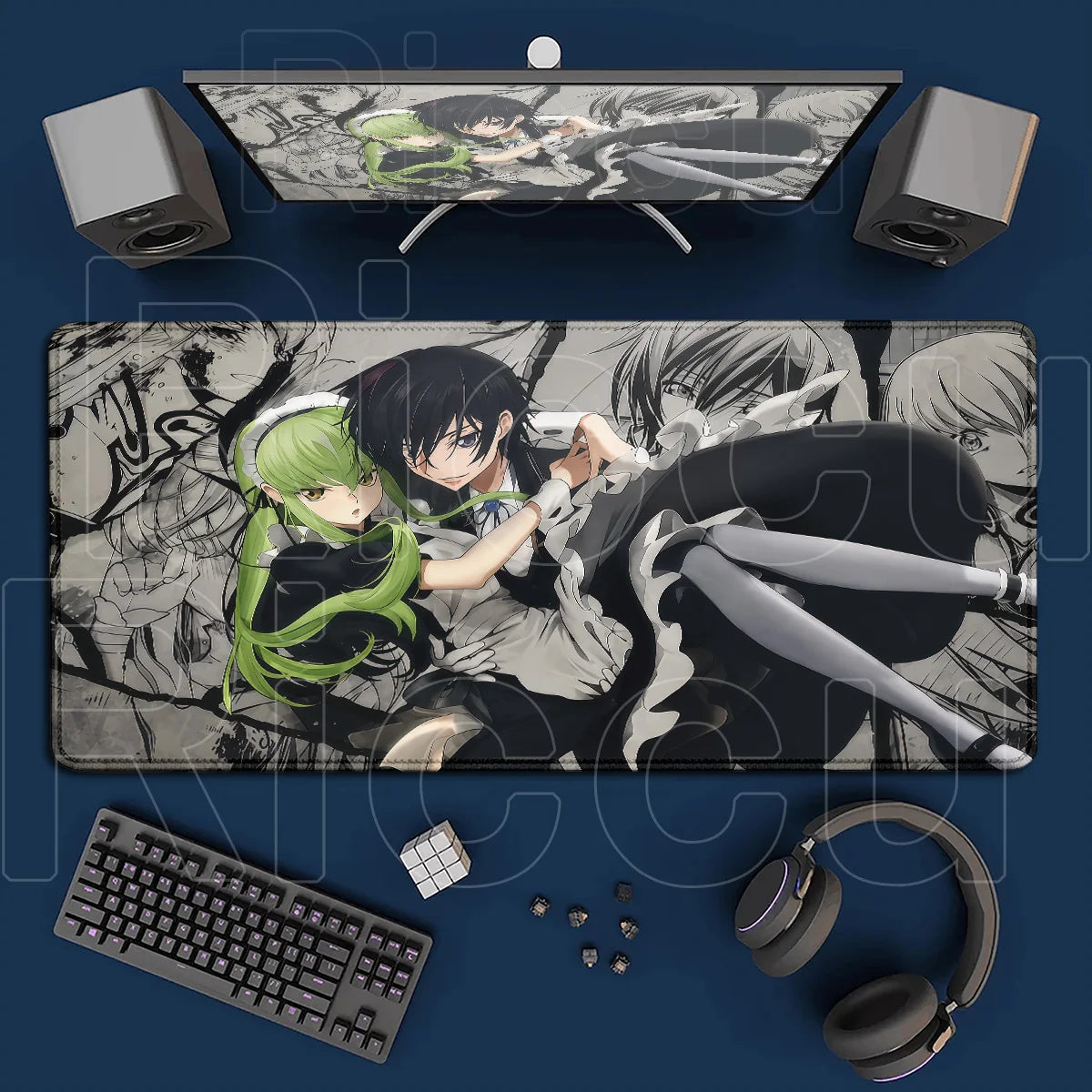 Code Geass Desk Mouse Pad XXL HD Printing Laptop Keyboard Mat Table Protector Carpet PC Gaming Accessories Lelouch CC Pretty Rug