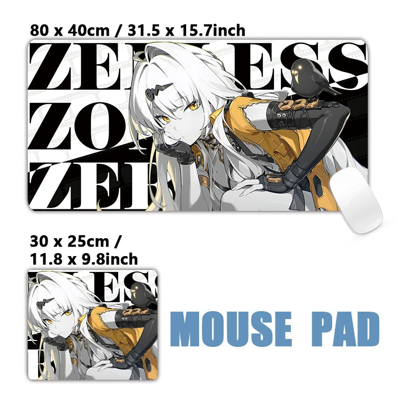 New Design Zenless Zone Zero Mouse Pad Promeia Starlight Billy Cissia XXL Large Mousepad Keyboard Pad Desk Mat Keyboard Mats