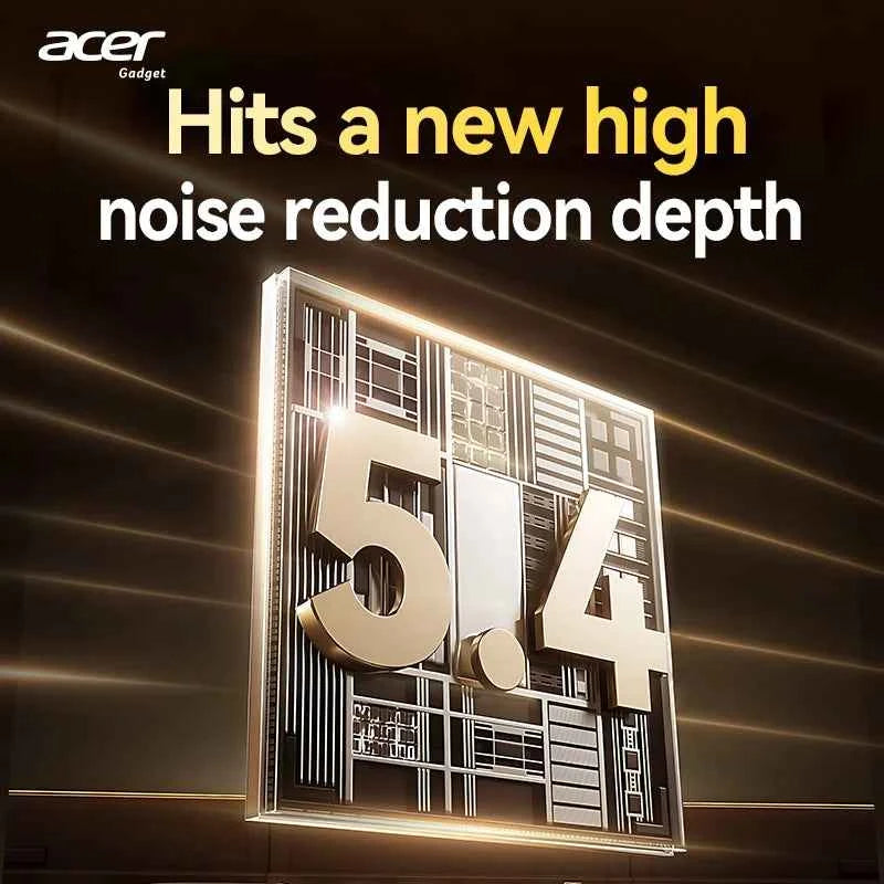 Acer Ohr548 Wireless Bluetooth Headphones with In-Ear Design, Anc Call Noise Reduction, Charging Case, Stereo Sound Effect, Low Latency for Gaming, Comfortable Fit for Sports, Running, and Fitness