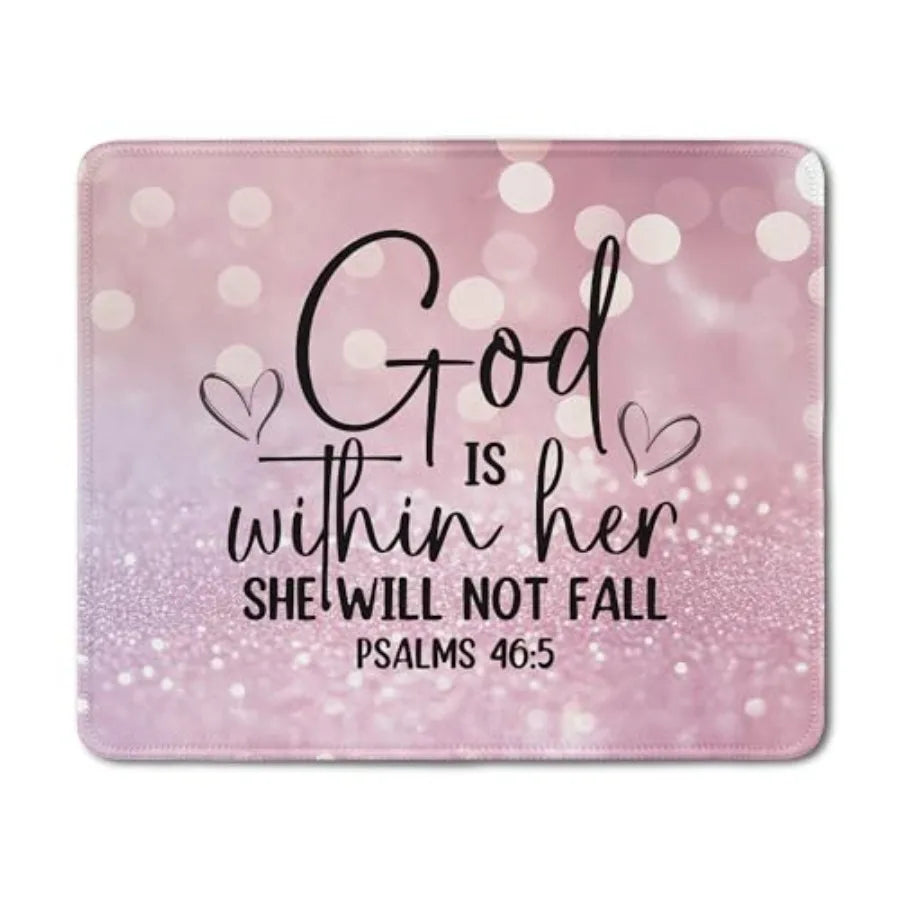 Watercolor Forest Christian Mouse Pad, Psalm 46:1Bible Verse Mouse Pads Mousepad for Desk Home Office Dorm Computers Laptop, Re