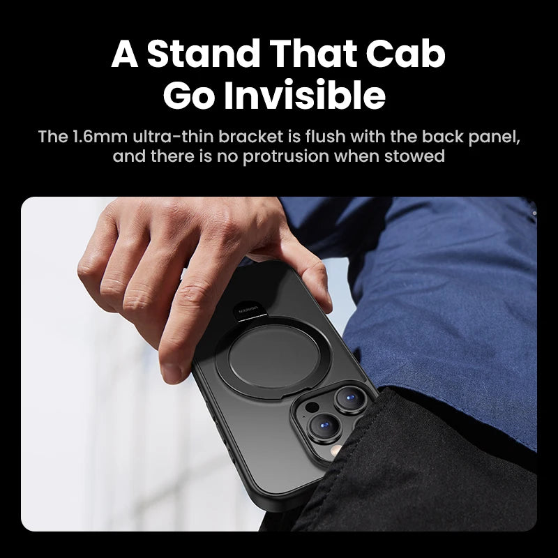 Magnetic Stand Case for iPhone 15 Pro Max Shockproof Cover for iPhone 15 Pro Case with Kickstand Ring