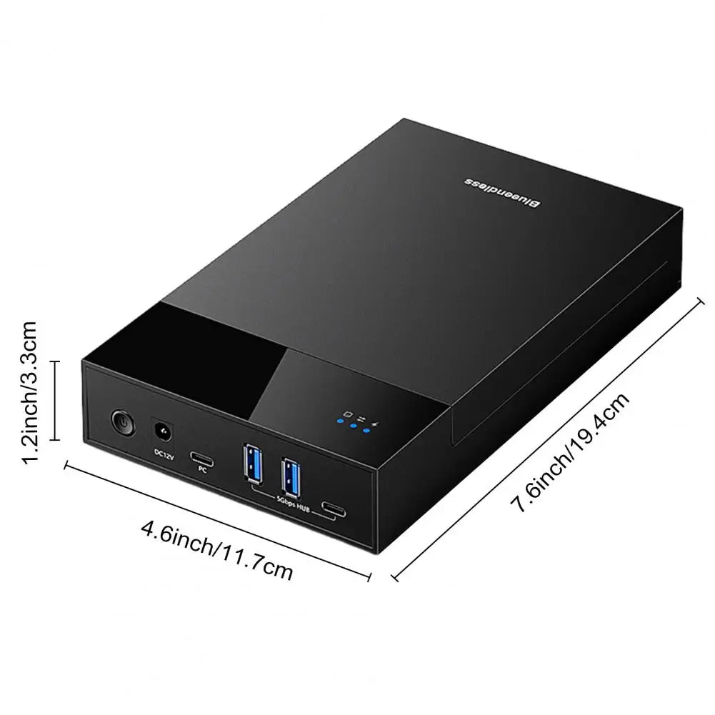 UK Plug 3.5-inch 2.5-inch External Hard Drive Enclosure Multi-Port Hub USB 3.0 to SATA Hard Drive Docking Station 20TB