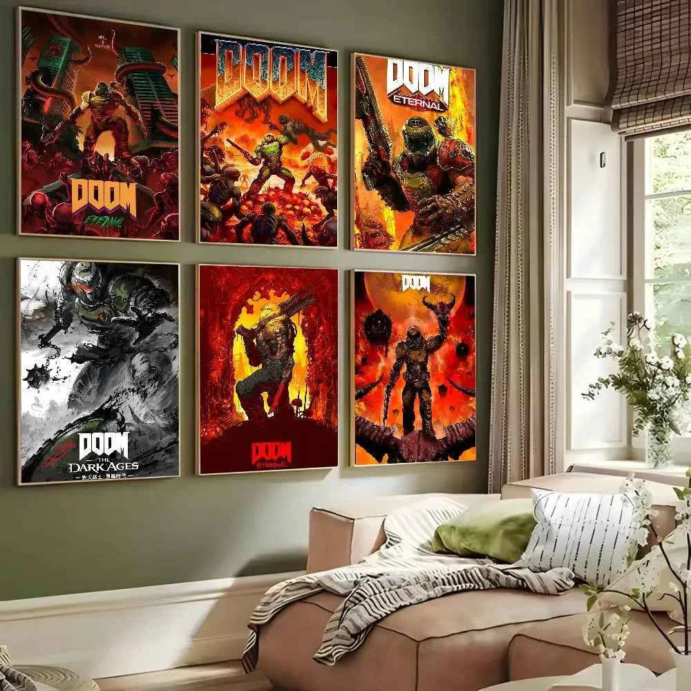 Cool Movie D-Doom Poster Art HD Canvas Advanced Aesthetic Printing Paper Wall Art for Living Room Home Decor