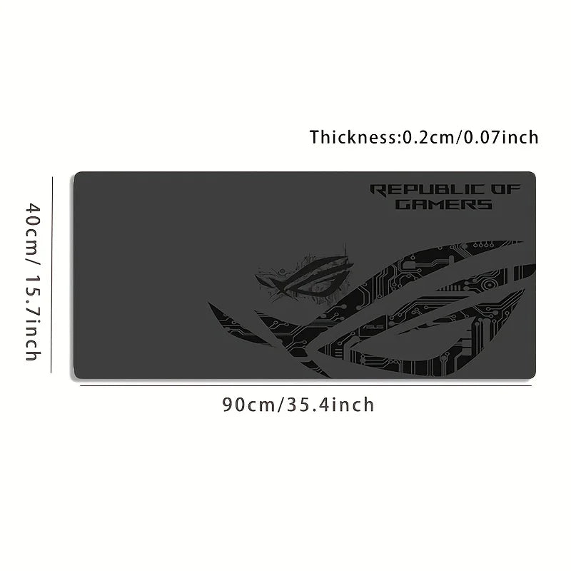 1pc Large Gaming Mouse Pad ROG Circuit Board Design Anti-Slip Rubber Base Extended Desk Mat for Office Gaming Setup PC Accessory