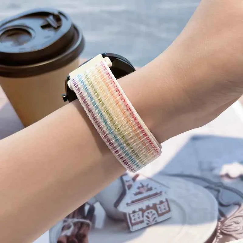 Nylon Loop Band For Amazfit GTS 4/3/3pro/2e/GTS 2 Mini/GTR 4 47mm/GTR 2/Stratos 2 3 Strap For Amazfit Bip 3 Pro Correa