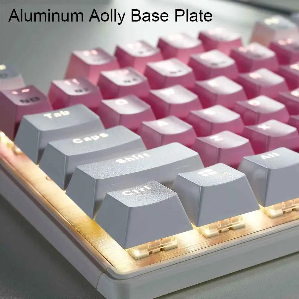 HEXGEARS GK715S Mechanical Keyboard 104key PBT Keycaps Kailh Red Switch Hot Swap White Backlight Gaming Keyboard And Job Typing