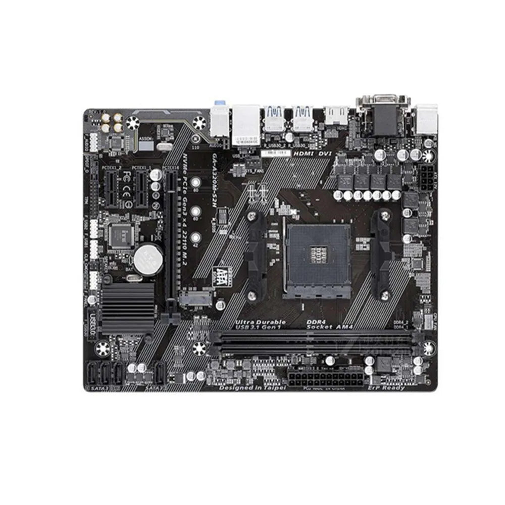 GA-A320M-S2H motherboard AMD Socket AM4 DDR4 USB3.0 SATA3.0 VGA+DVI+HDMI - WinSupport Tech