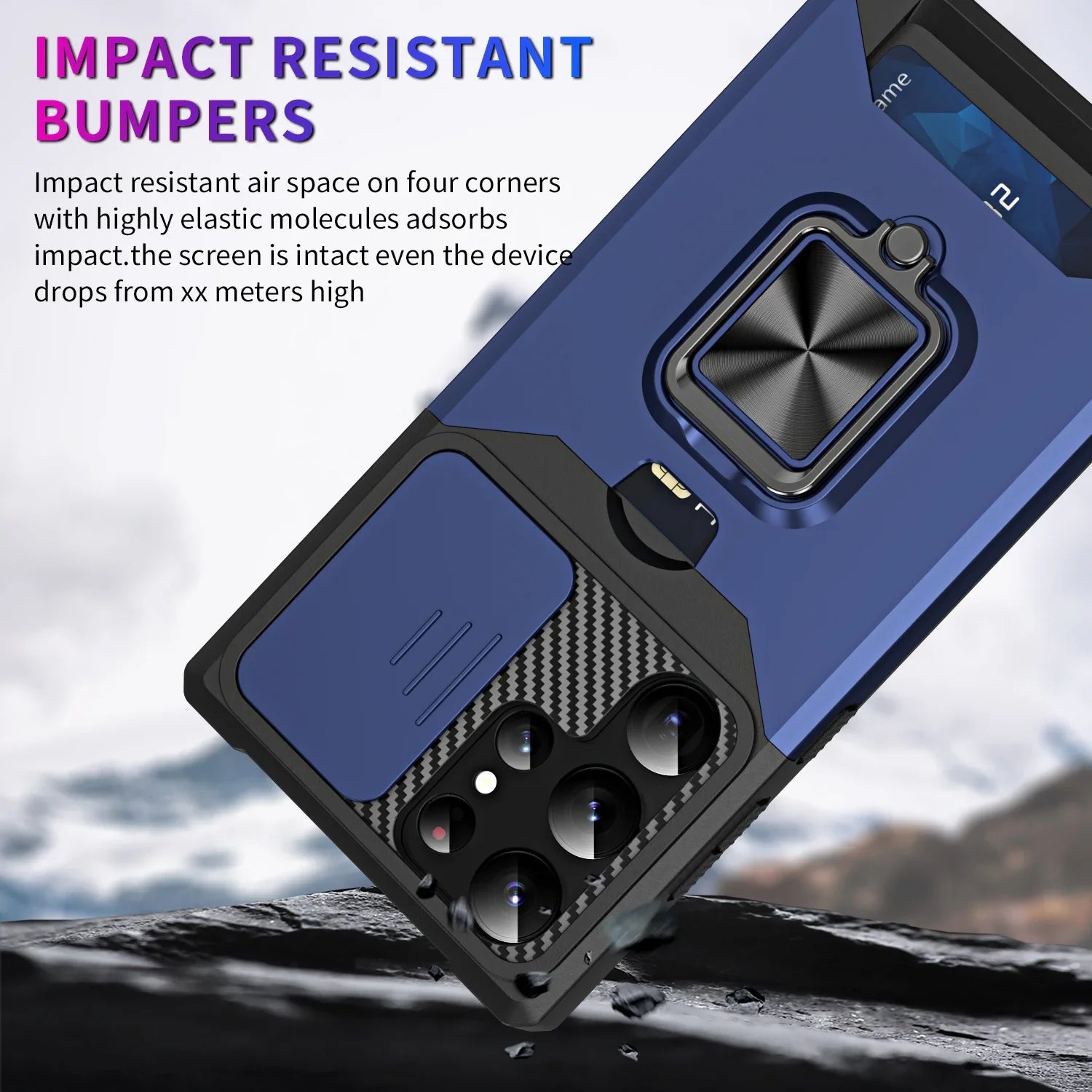 Card Slot Wallet Ring Holder Case For Samsung Galaxy S25 S24 S23 S22 Ultra S22 S23 Plus S21 Armor Kickstand Bumpers Cover