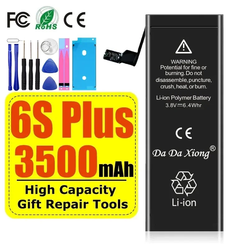 High Capacity Battery For iPhone 4 4S 5 5S 5C SE 2020 6 6S 7 8 SE2 Plus X XR XS 11 Pro Max Mobile Phone Pack New 0 Cycle Seal