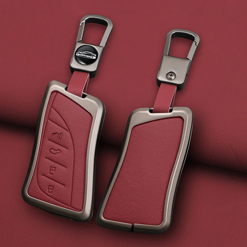 Car Zinc Alloy Leather Key Case Cover Chain For Lexus NX ES UX US RC LX IS 250h RX 350h LS 450h 260h 300h UX200 LM350H LM500H