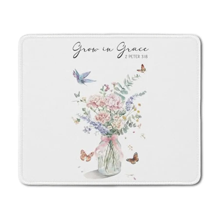 Watercolor Forest Christian Mouse Pad, Psalm 46:1Bible Verse Mouse Pads Mousepad for Desk Home Office Dorm Computers Laptop, Re