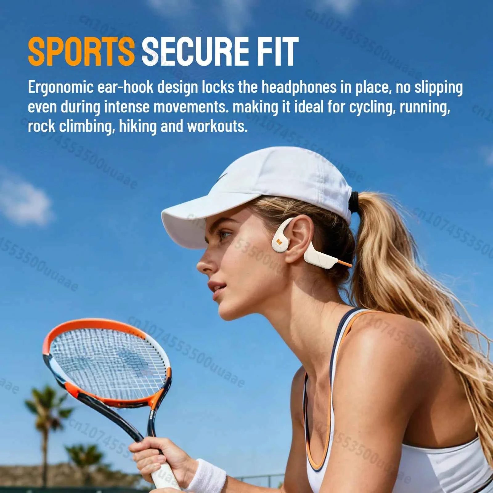 Monster XB01 Bone Conduction Bluetooth 6.0 Headphone HiFi Stereo Wireless Earphones IP56 Dust/Water Resistance Sports Earhook