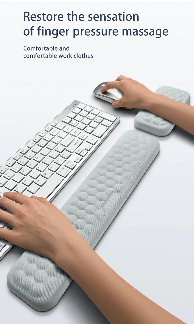 Keyboard Pad Mousepad Ergonomic Keyboard Mouse Wrist Rest Office Typing Protection Relax Wrist Memory Mouse Pad Computer Laptops