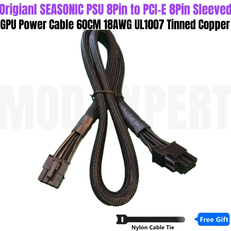 Modular Power Cable for Seasonic X-850, X-750, X-650 KM3 Power, GPU PCIe 8Pin 6+2Pin, CPU 4+4Pin, SATA Molex IDE 4Pin, 24Pin Net