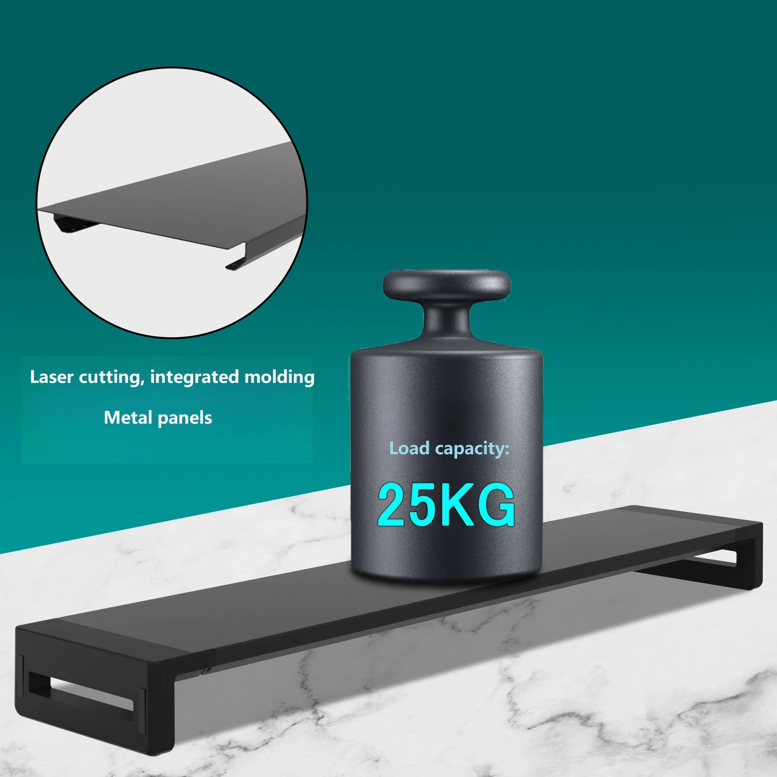 Dual Monitor Stand Riser, Extended Desktop Computer Monitor Support Bracket, for 2 Monitors, with Printer Stand and Laptop Stand - WinSupport Tech