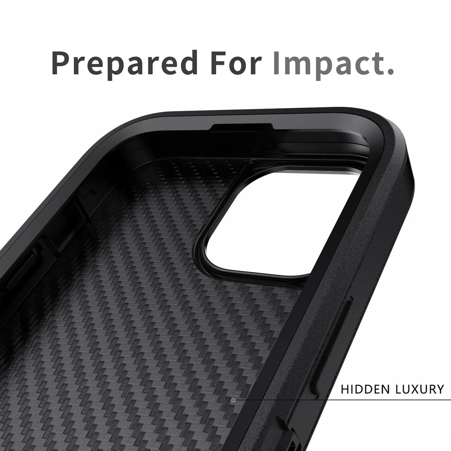 For iPhone 13/iPhone 13 Pro/iPhone 13 Pro Max 5G 3-Layers Heavy Duty Protective Kickstand Phone Cover Black Case
