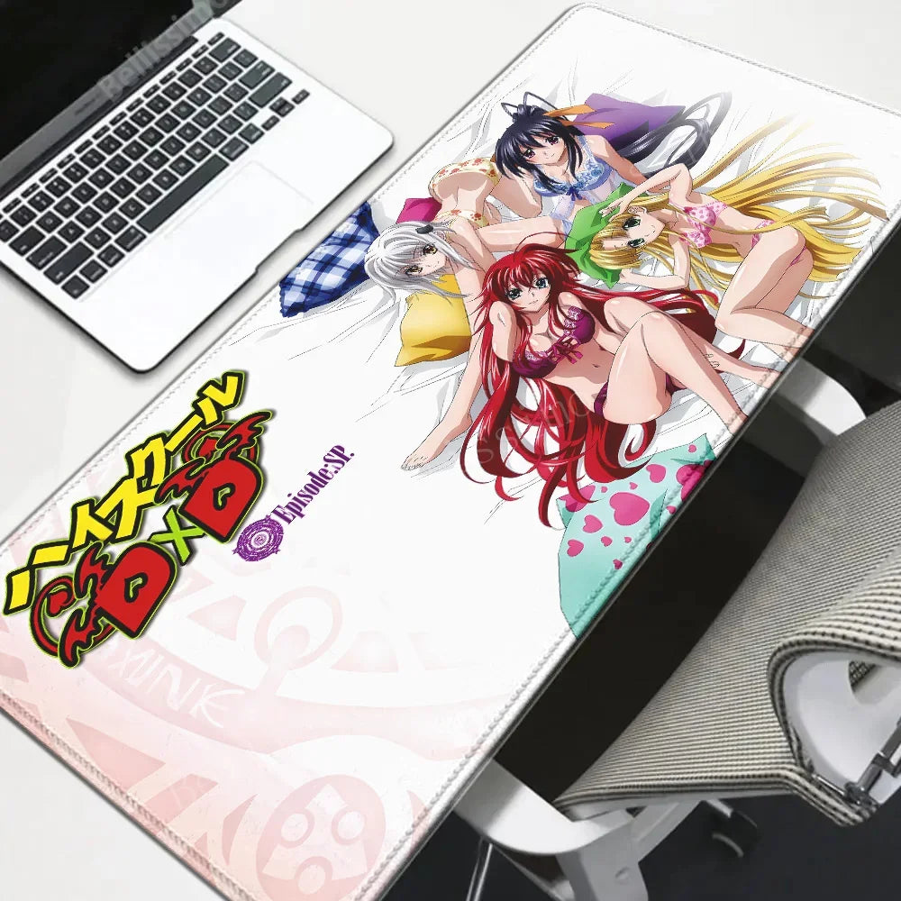 High School DxD Animation Computer Table Decoration mousepad Speed Big mouse pad Large Setup Gaming Accessories Keyboard deskmat