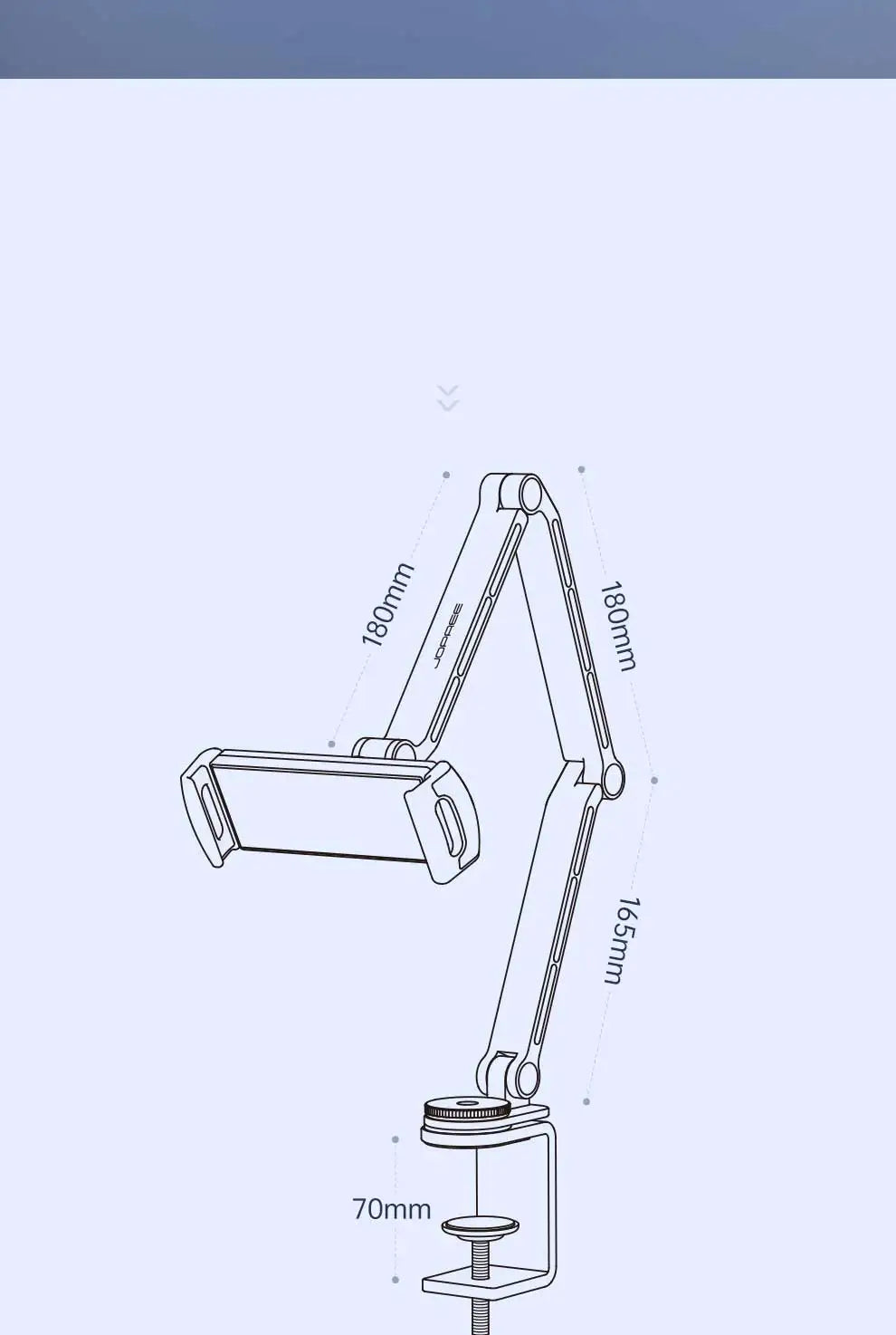 MoZhao Tablet Stand Desktop Support Stand Phone Holder 360° Rotating Folding Aluminum Alloy Office Fixing Magnetic Bracket