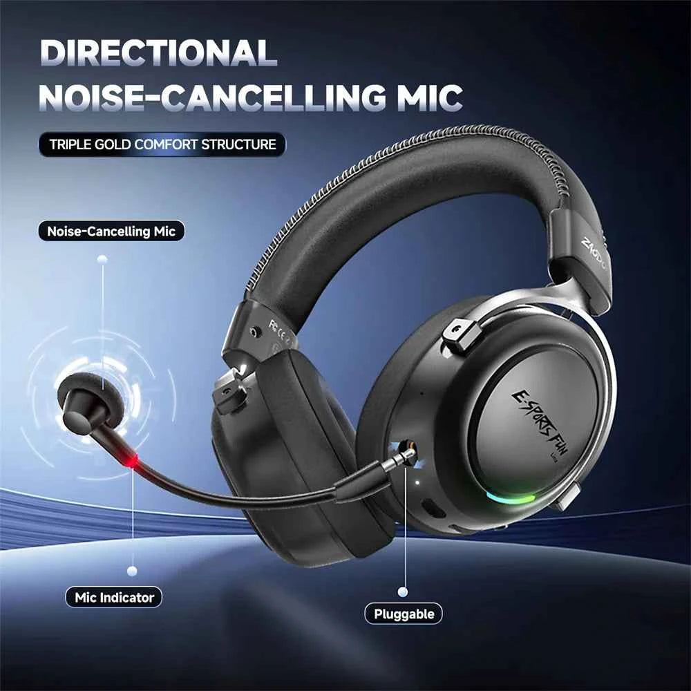 New Wireless Gaming Headphone,Bluetooth 6.0,53mm Titanium Drivers,7.1 Virtual Surround Sound,15ms Zero-Latency,for PC/PS5/Mobile