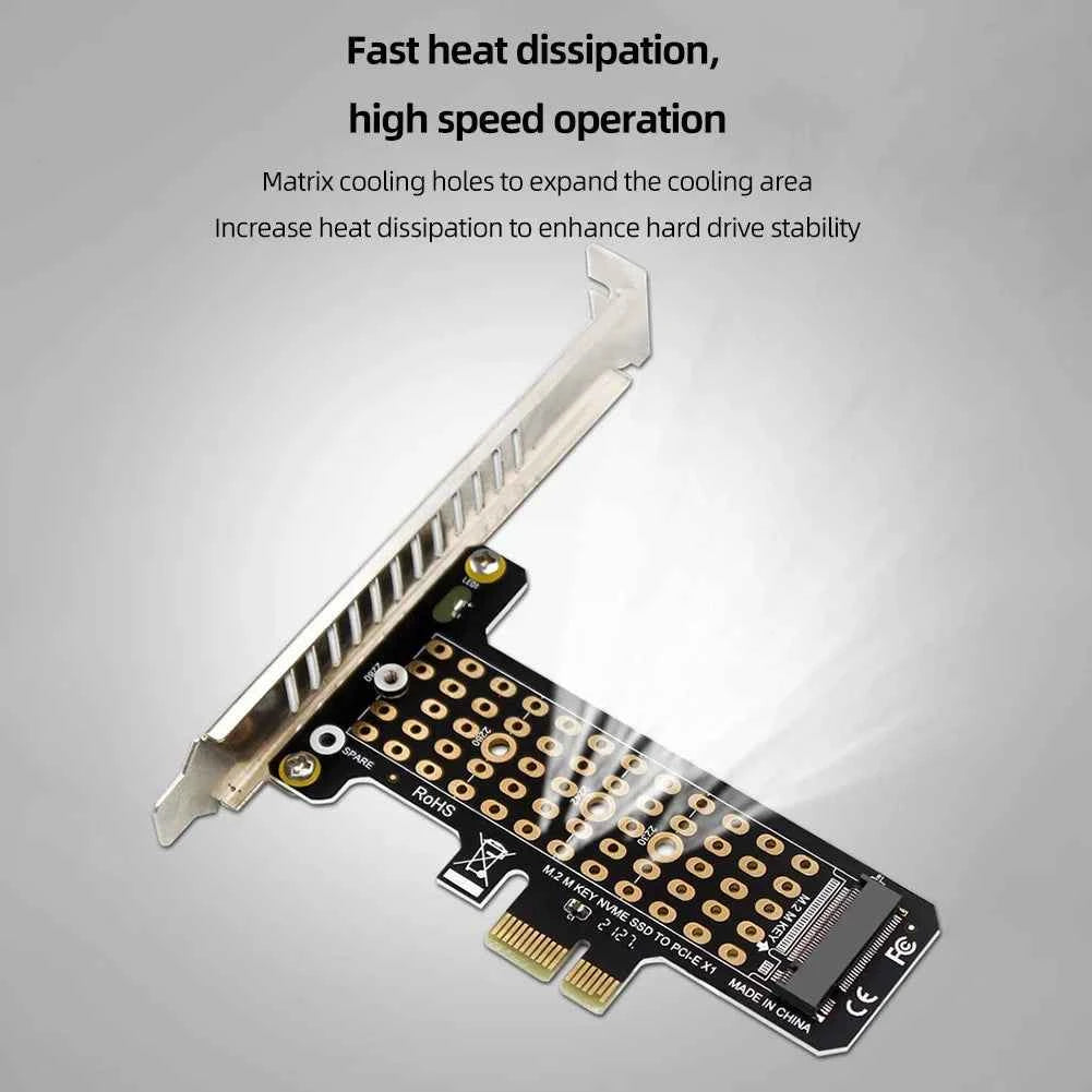 M.2 NVME To PCIe4.0 X1 Expansion Card 32Gbps Converter Card Support PCIe X1 X4 X8 X16 Interface for SSD 2230/2242/2260/2280