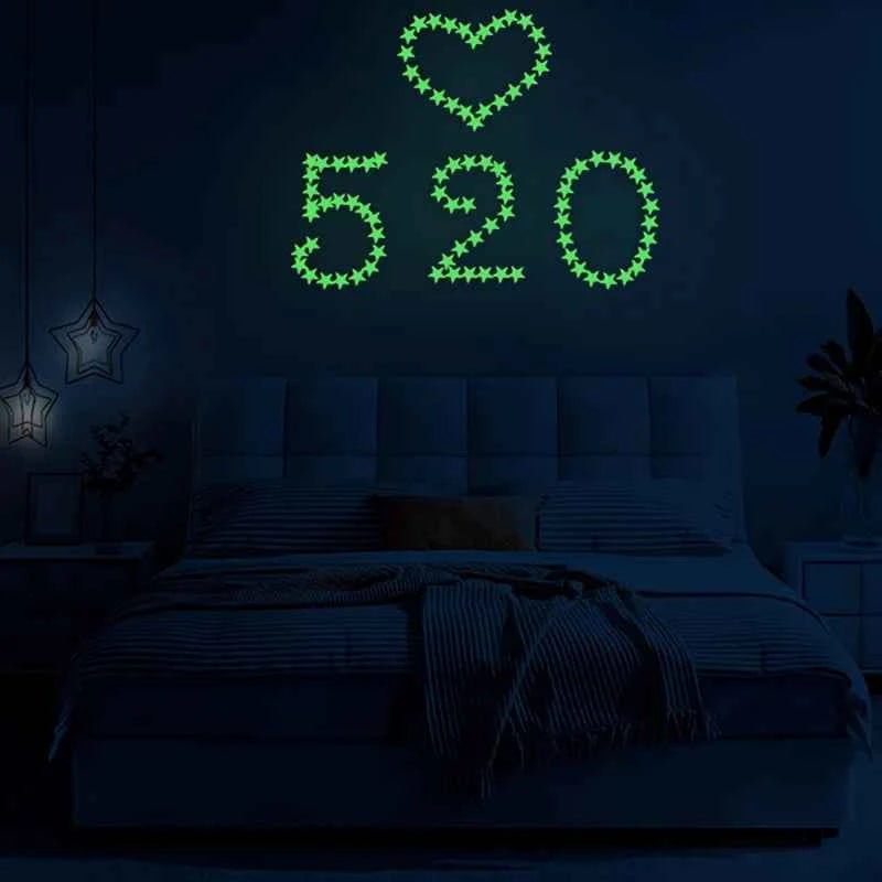 Glow in The Dark Wall Stickerst Adhesive Dots Luminous Ceiling Decals for Kids Bedroom Halloween Home Decoration