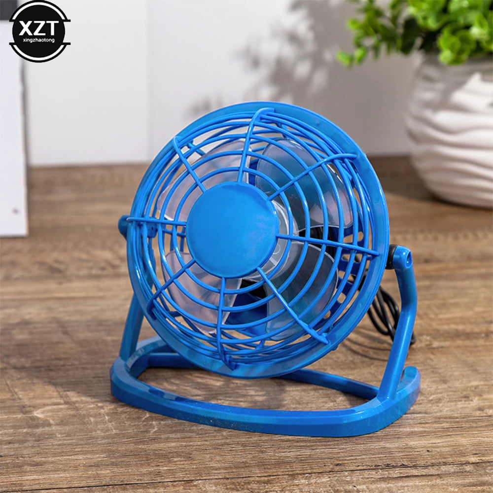 New USB Silent Fan Desk Cooler for Laptop Notebook Desktop PC Ofiice Summer Cooling Fans 4 Blades Rotatable USB Mini Fans Socket