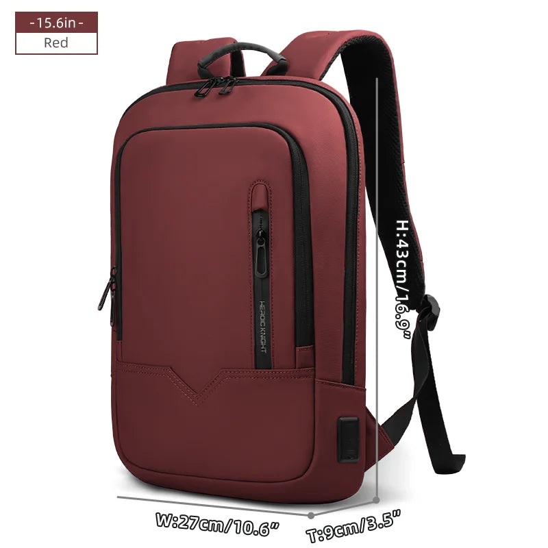 Heroic Knight Backpack Men Multifunction Business Waterproof Slim Laptop Backpack Fashion 15.6