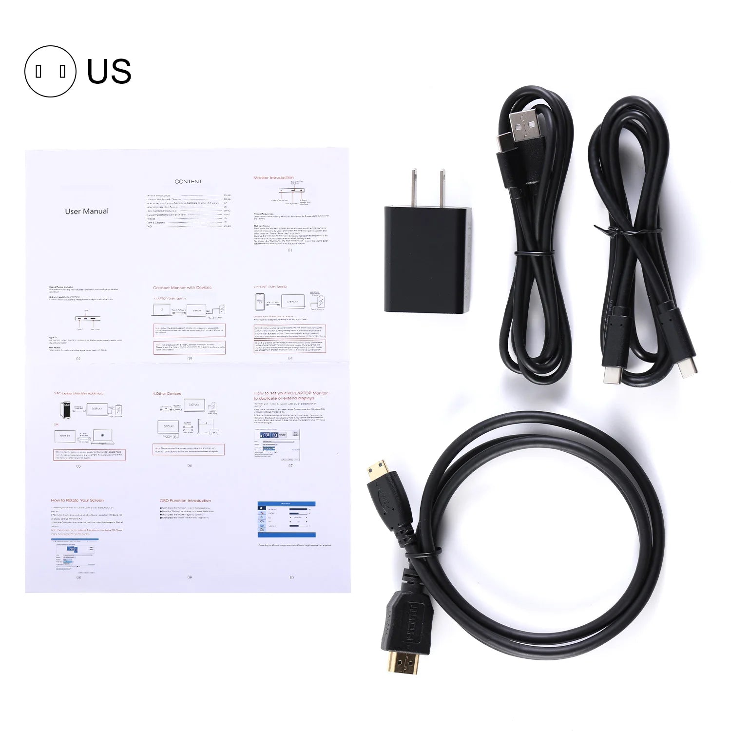 14 Inch Portable Monitor Dual screens For PC/Phone/PS4/PS5/Switch1/Switch2/Xbox 16:9 16:10 IPS FHD Screen Ship From US