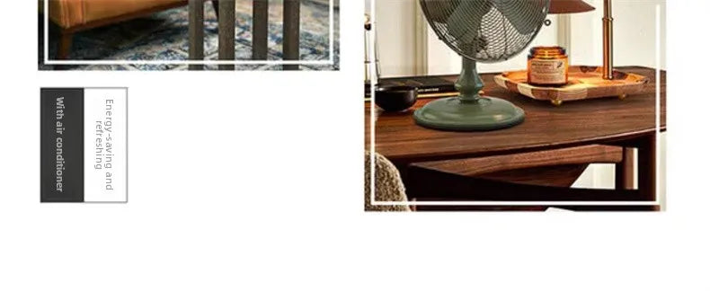 Vintage Desk Fan 12 Inch – Retro Metal Bladeless Fan with 3 Speeds, Quiet Desk Fan for Home Office Classic antique fan