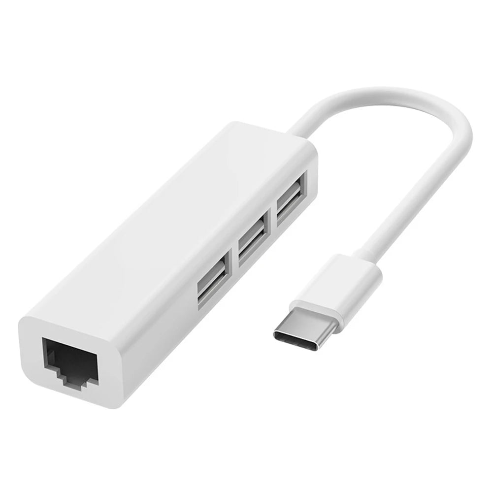 VKTECH Type-C to RJ45 LAN Adapter– 4-in-1