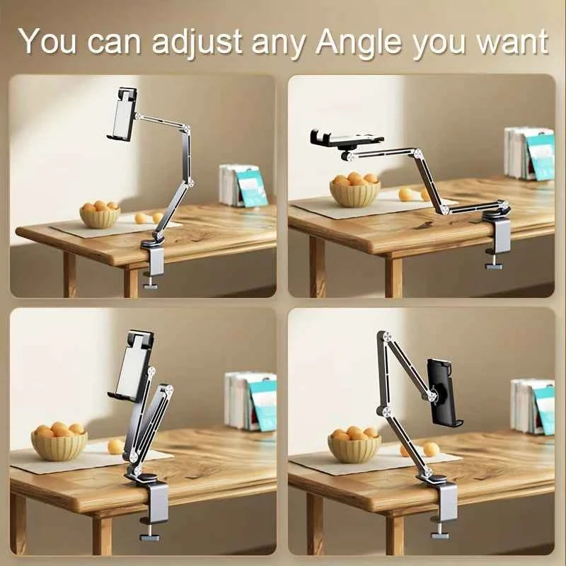 Aluminum alloy turntable stand, mechanical arm, universal cantilever, universal metal desktop computer stand, iPad