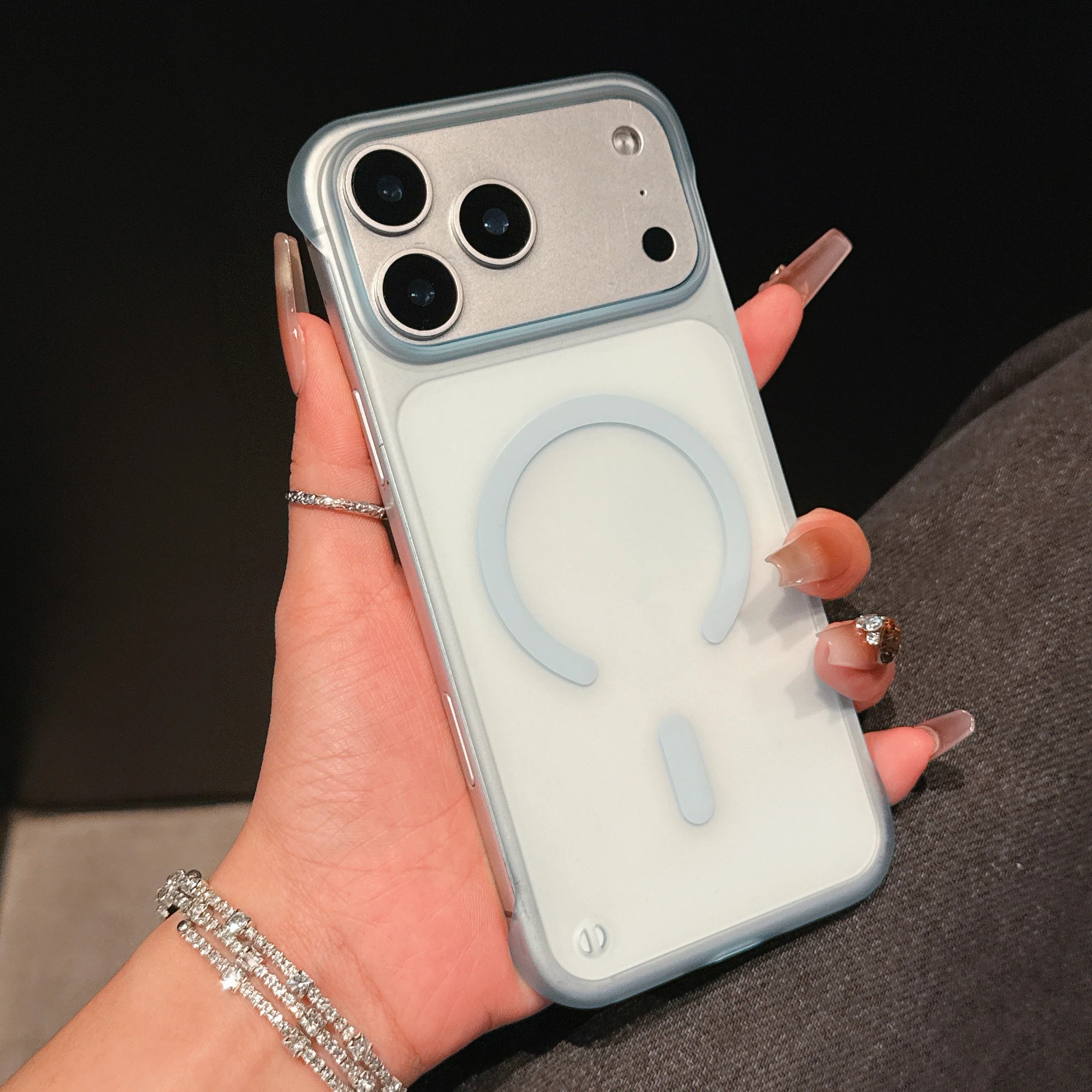 Ultra Thin Frameless Phone Case For iPhone 17 Pro Max Air 14 15 Plus 11 13 12 16 Pro For Magsefa Magnetic Matte Protection Cover