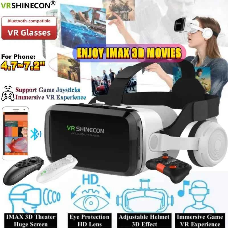 Wireless Virtual Reality Glasses IMAX Huge Screen 3D Glasses Google Cardboard Box VR Headset for 4.7-7.2