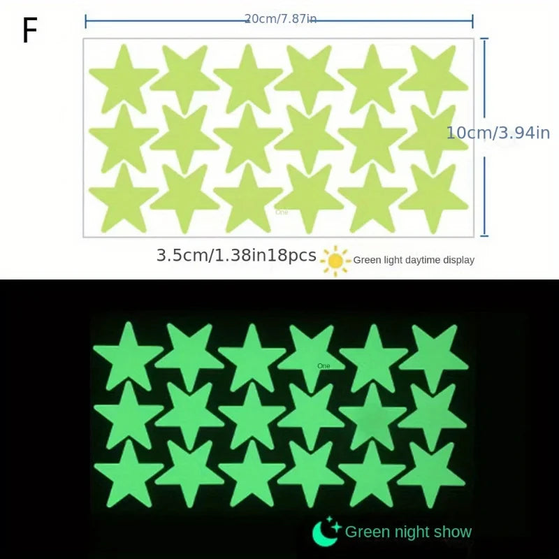 Glow in The Dark Wall Stickerst Adhesive Dots Luminous Ceiling Decals for Kids Bedroom Halloween Home Decoration